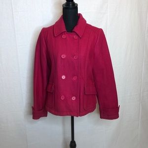 Old Navy Fuchsia Pink Wool Coat, short len…